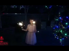 170 มิลลิเมตร ไฟสปาร์คเลอร์ควันต่ํา 7 นิ้ว แบมบูสต๊อกทอง ไฟสปาร์คเลอร์ไฟฟ้า