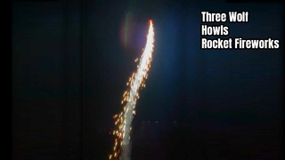 ดอกไม้ไฟจรวดช็อตท้องฟ้าขนาดเล็ก 1 นิ้วหมาป่าสามตัวหอนจรวดของเล่นดอกไม้ไฟดอกไม้ไฟ