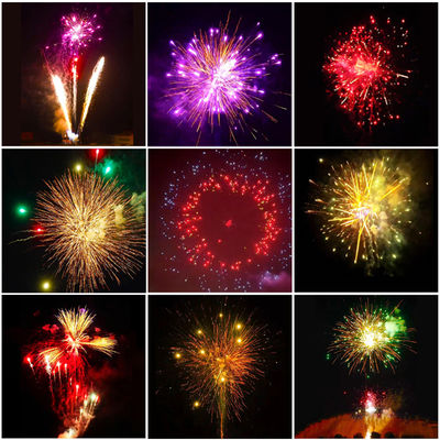 Chinese Factory Mandarin Pyrotechnics 100 Shots Blue Cake Fireworks with Amazing Effects for Wedding Festival Events Celebration