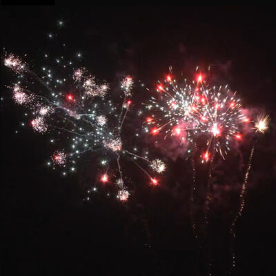 Chinese Factory Customizable Fireworks Outdoor 1.3g Pyrotechnics 1.2'' 25 Shots Fireworks Professional Display Fireworks Cake