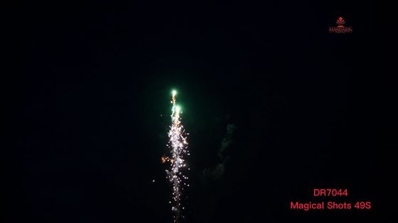 Mandarin Outdoor Magical Shots 49s Spit Bead Fireworks สำหรับการเฉลิมฉลอง