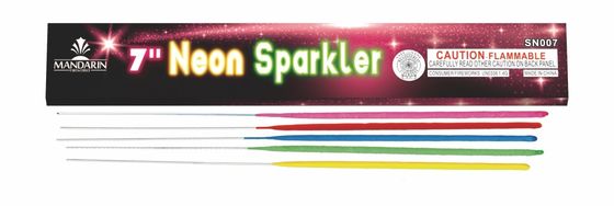 งานแต่งงาน Sparklers Neon ขนาด 7 นิ้ว, Sparklers หลากสีพร้อมเอฟเฟกต์ Golden Sparklers