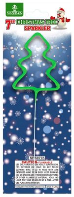 ดอกไม้ไฟเย็นรูปต้นไม้ขนาด 7 นิ้วมือถือคริสต์มาสดอกไม้ไฟสำหรับเด็ก