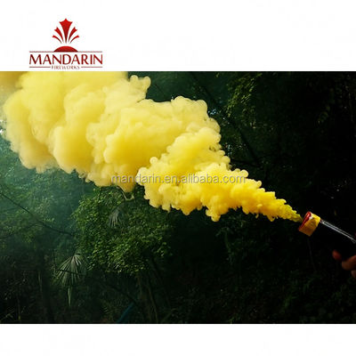 Mandarin Wire Pull Daytime Fireworks , Orange Red White Hand Flare Signal