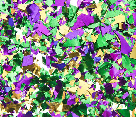 สี่เหลี่ยมผืนผ้าสีสันปาร์ตี้ Confetti Cannon Metallic สำหรับการเฉลิมฉลอง