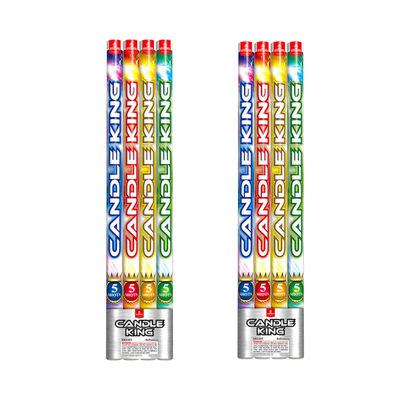 5 รูปถ่าย สามารถปรับเปลี่ยนเทียนโรมัน ไฟไหม้ ไพโรเทคนิคด้วย 0.032 CBM สําหรับเทศกาลและงานฉลอง