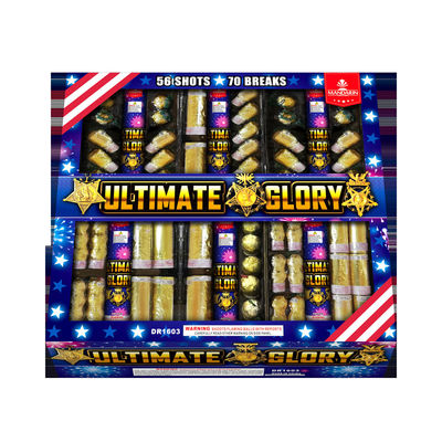 Canister Salute Shells ดอกไม้ไฟ 0.074 CBM ลูกบอลดอกไม้ไฟ Customized
